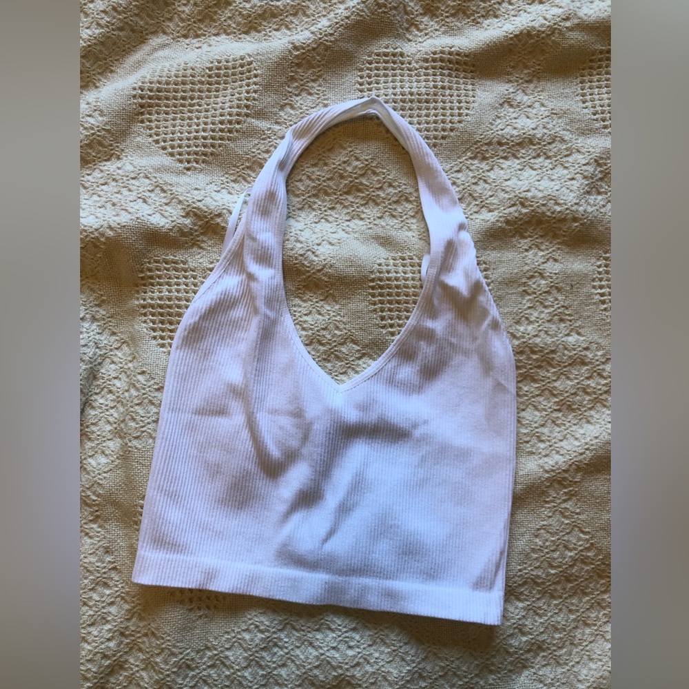 Aritzia Sunday Best White Halter Bralette